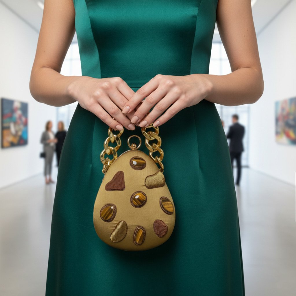 Gilded Elegance: Antique Gold Egg Shape Silk Clutch Bag 1 Gemini Generated Image yqu1hgyqu1hgyqu1