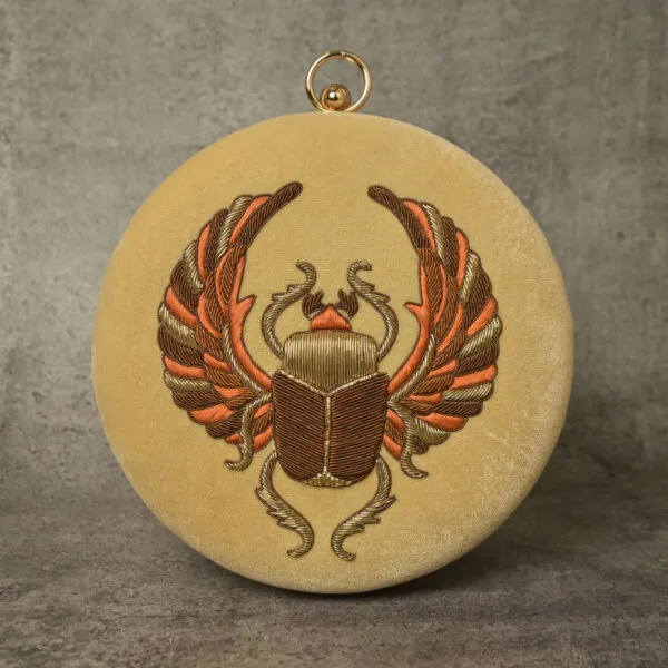 Desert Scarab Embroidered Purse