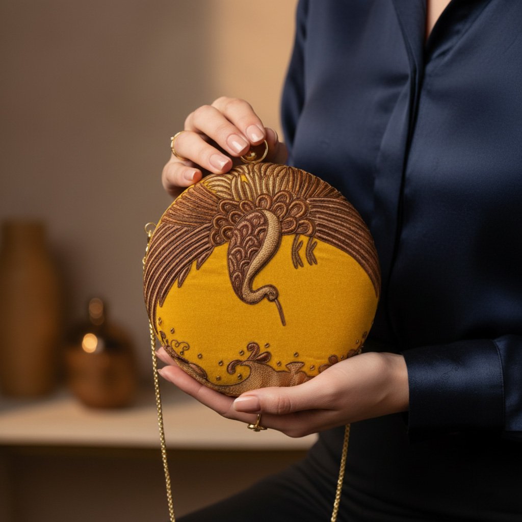 Golden Grace Swan Clutch 1