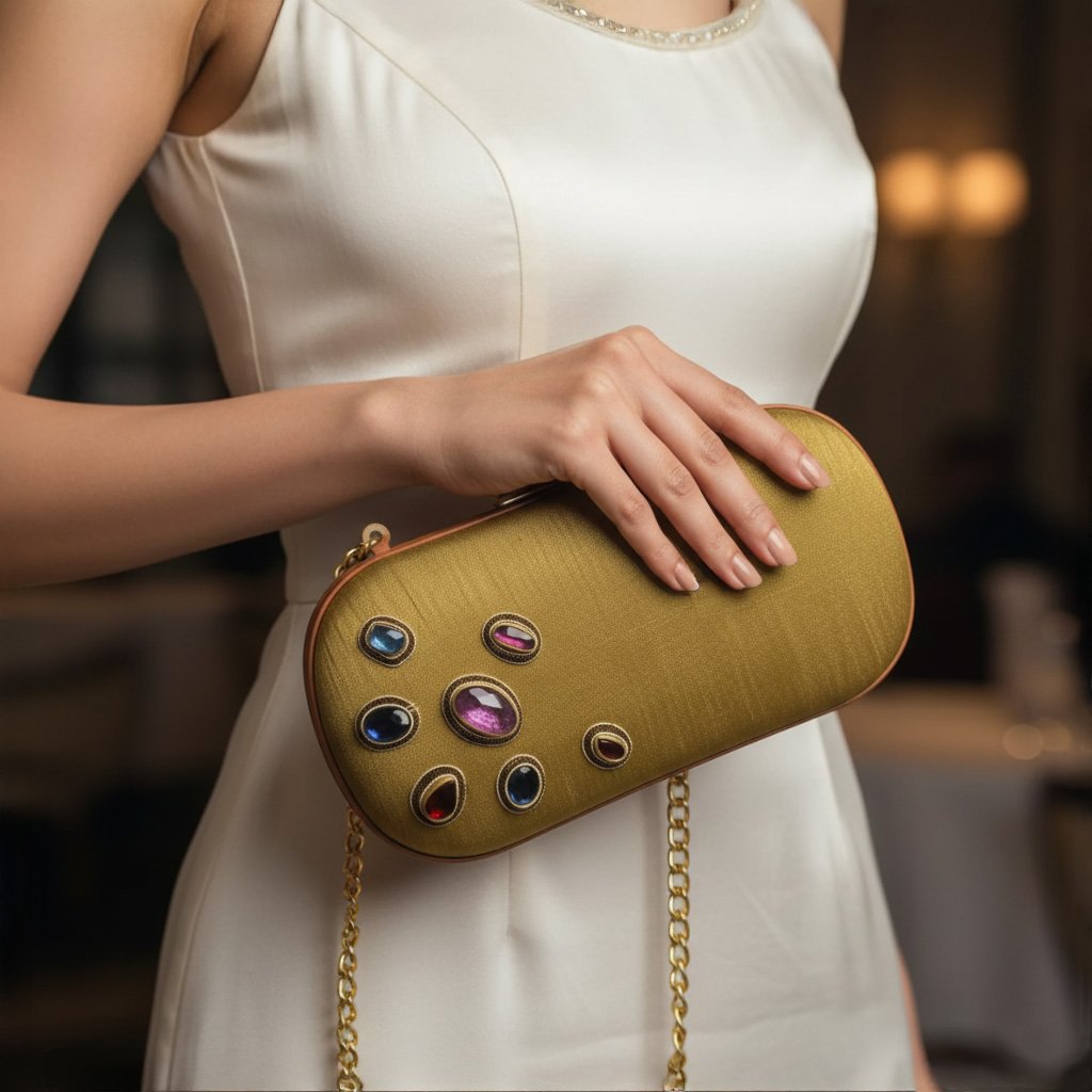 The Jeweled Zardosi Oval Handbag 1 Gemini Generated Image i84sjwi84sjwi84s