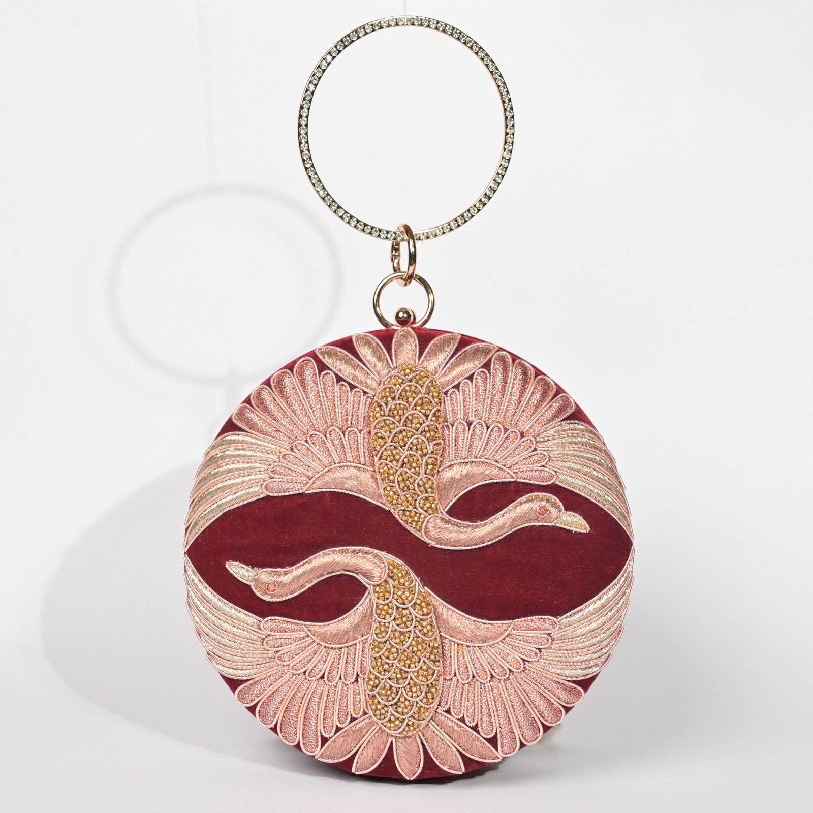 Swan Song in Noir Majesty – Round Zardosi Handbag 1 B 1627 2 1 scaled