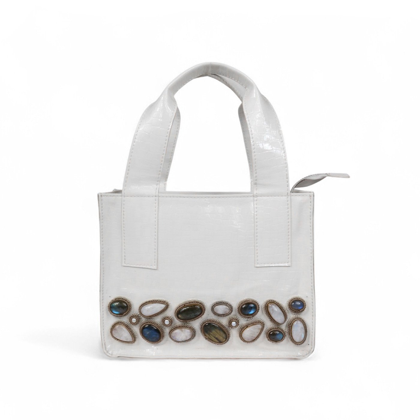 Jewel Weave Leatherite Tote 1 B 1739 6